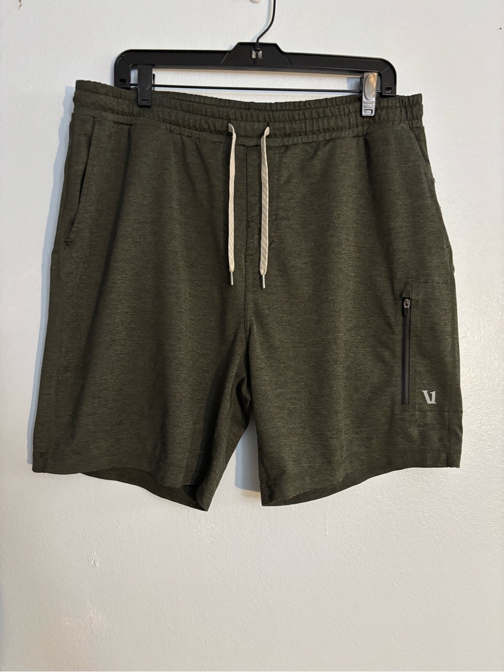 Vuori Olive Green Drawstring Athletic Shorts